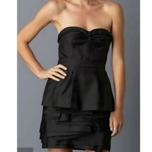 BCBGMAXAZRIA black strapless mini dress
